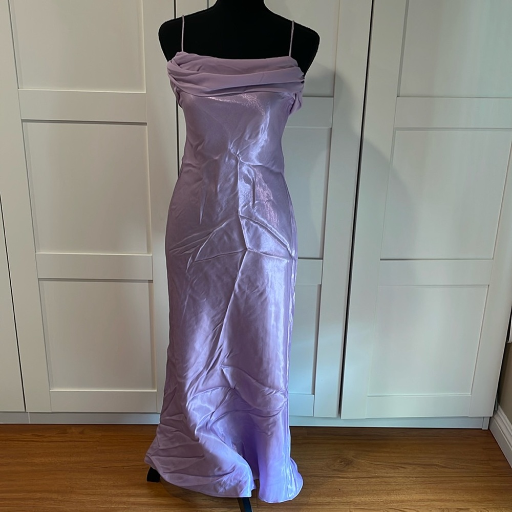 Lavender lined prom dress
